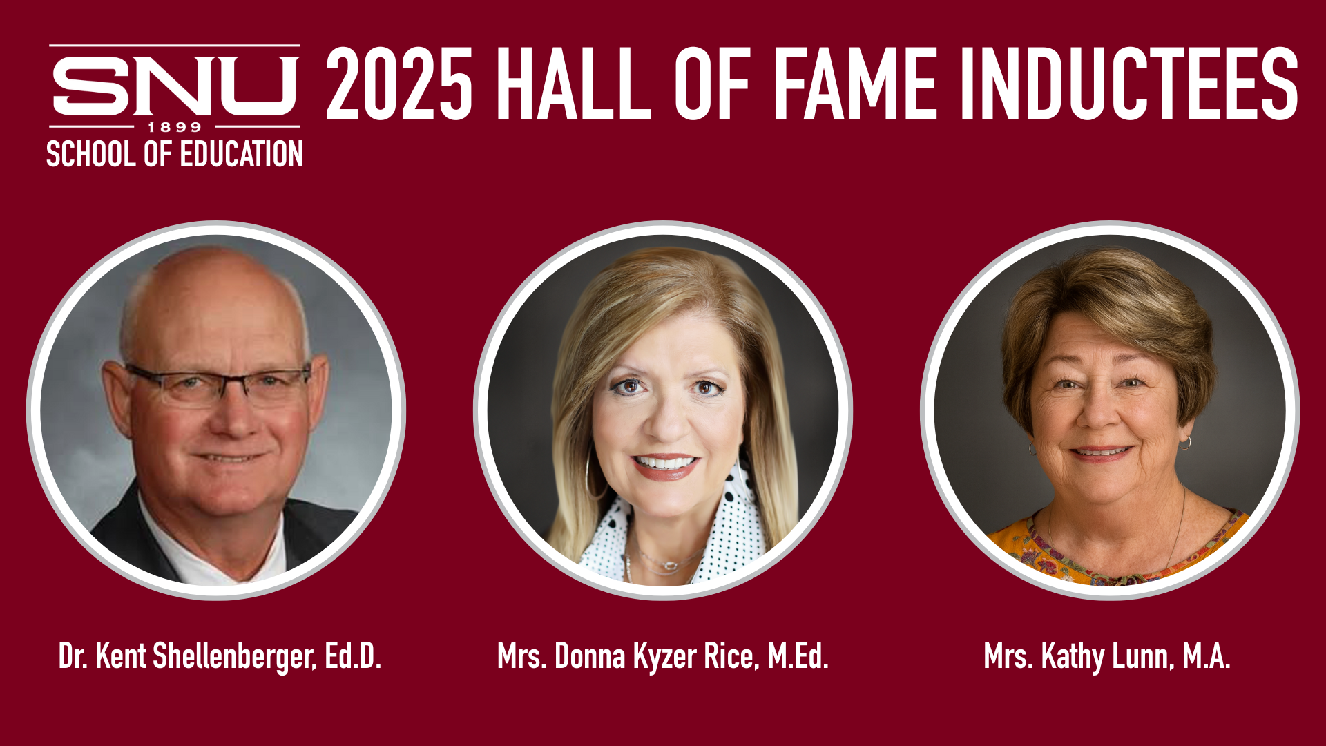 SNU School of Education 2025 Hall of Fame Inductees