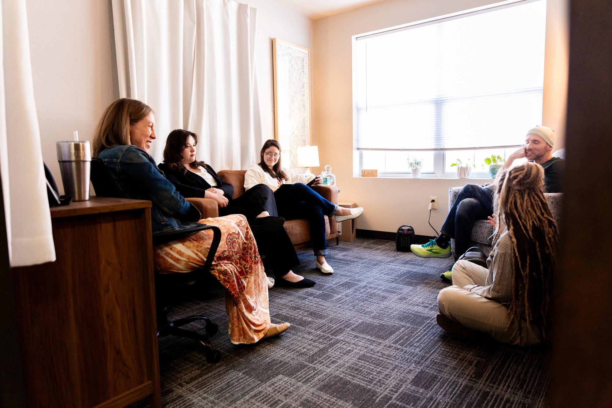 Group of Individuals Discussing Life