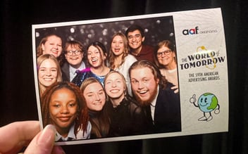 Group photo of attendees at the 59th American Advertising Awards, themed 