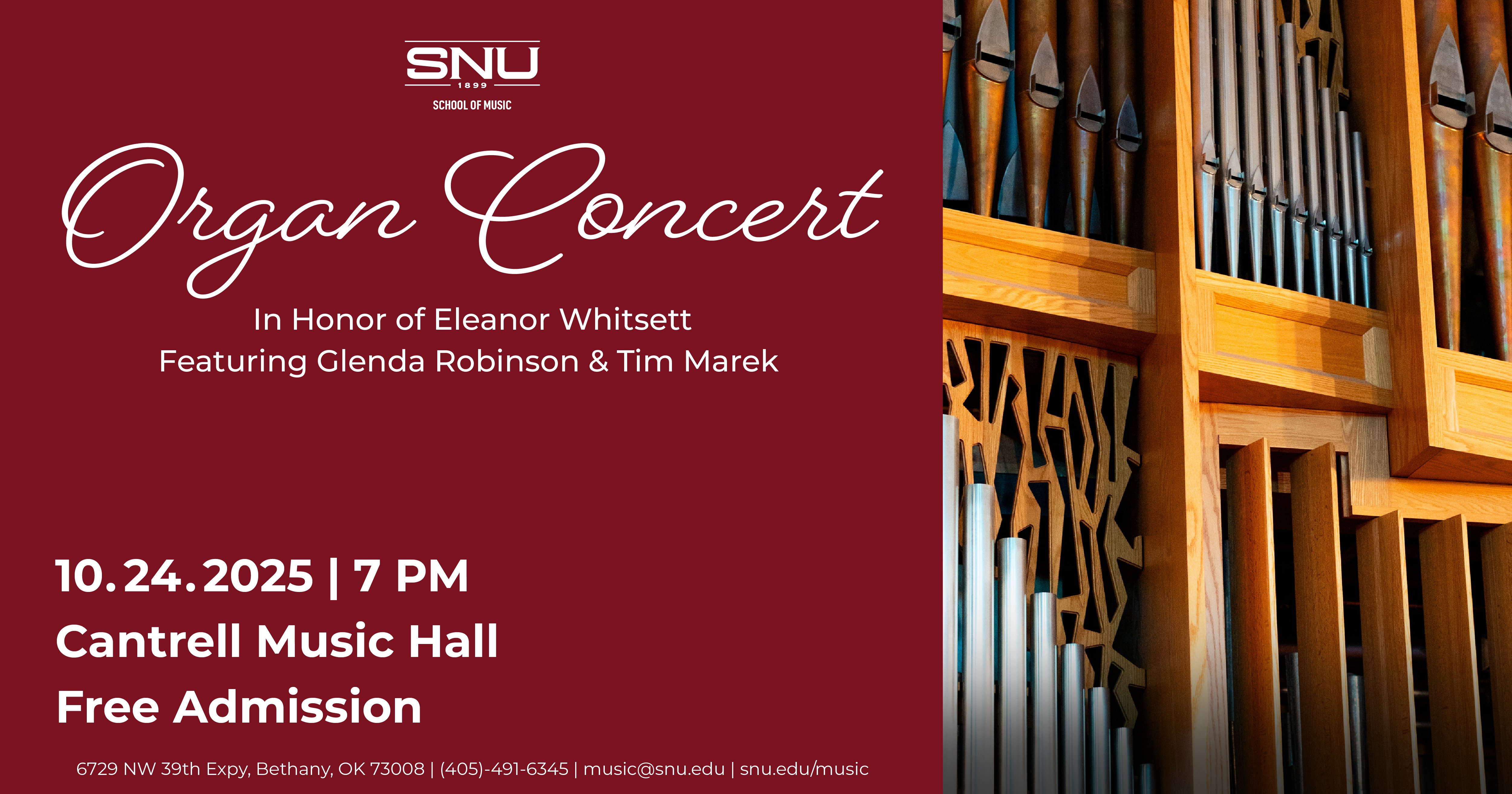Organ Concert Graphic