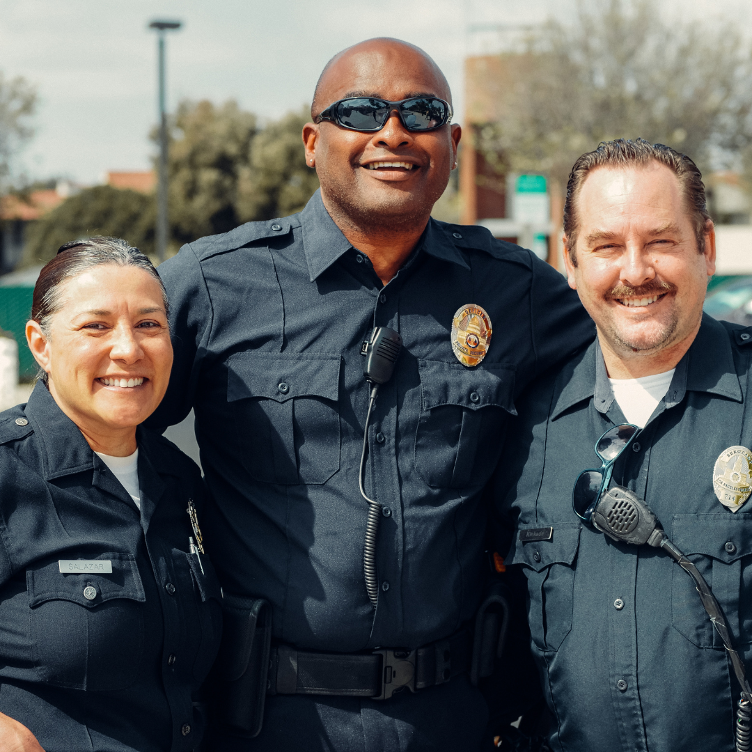 Three Friendly Police Officers