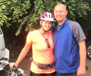 Erin Wright standing with her husband, SNU Alumnus, Eddie Wright