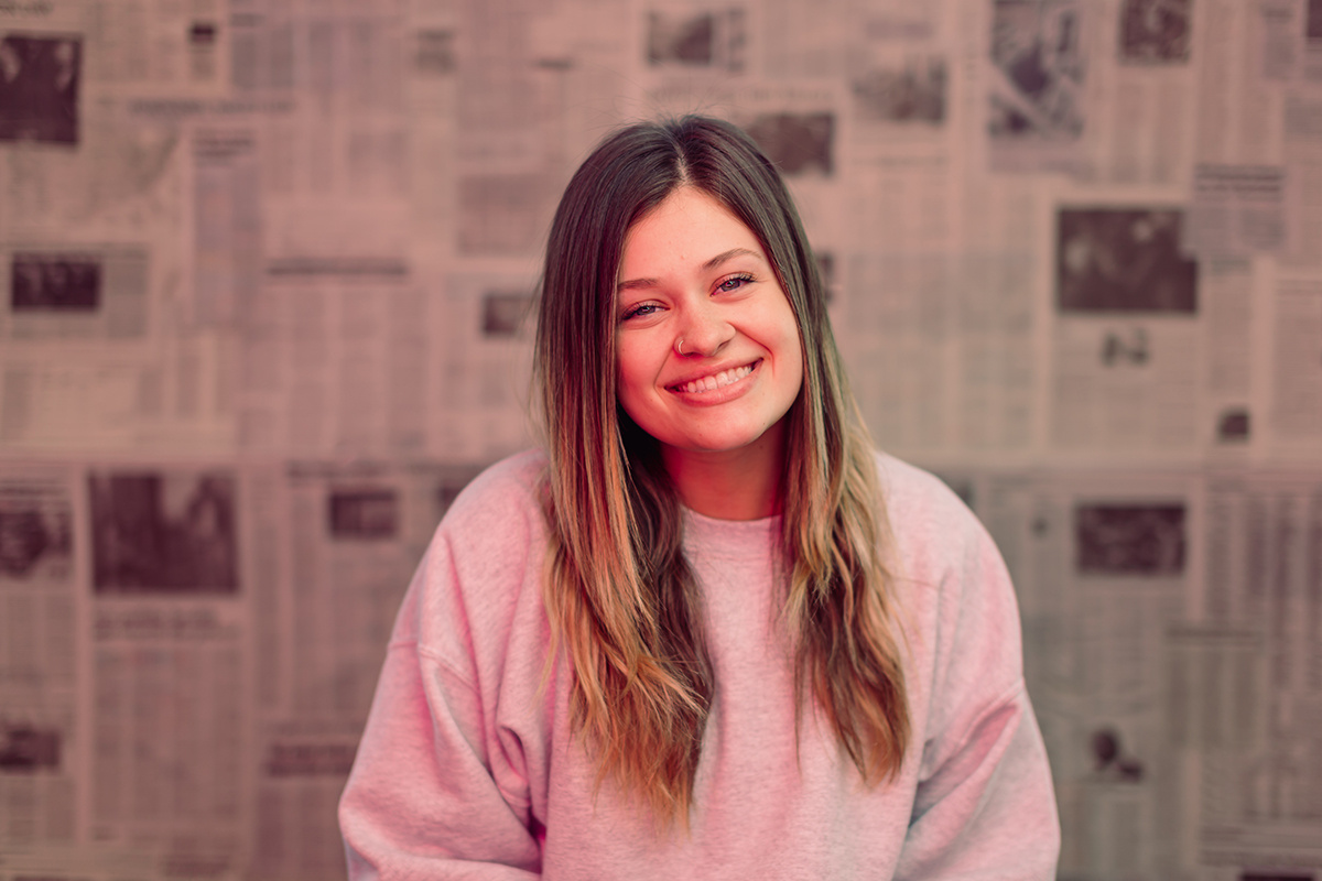 female student smiling