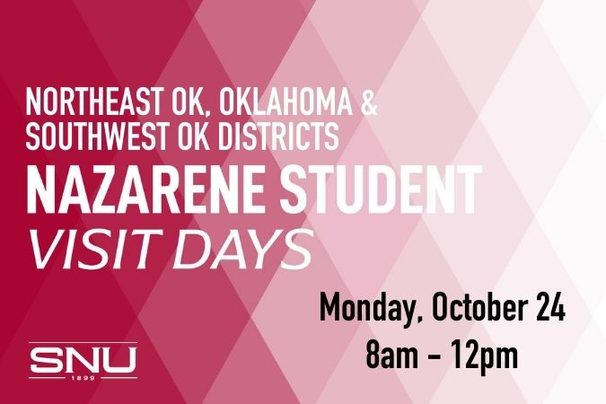 Nazarene Student Visit Days for the Northeast OK, Oklahoma, and SW Oklahoma Distrcts on October 24