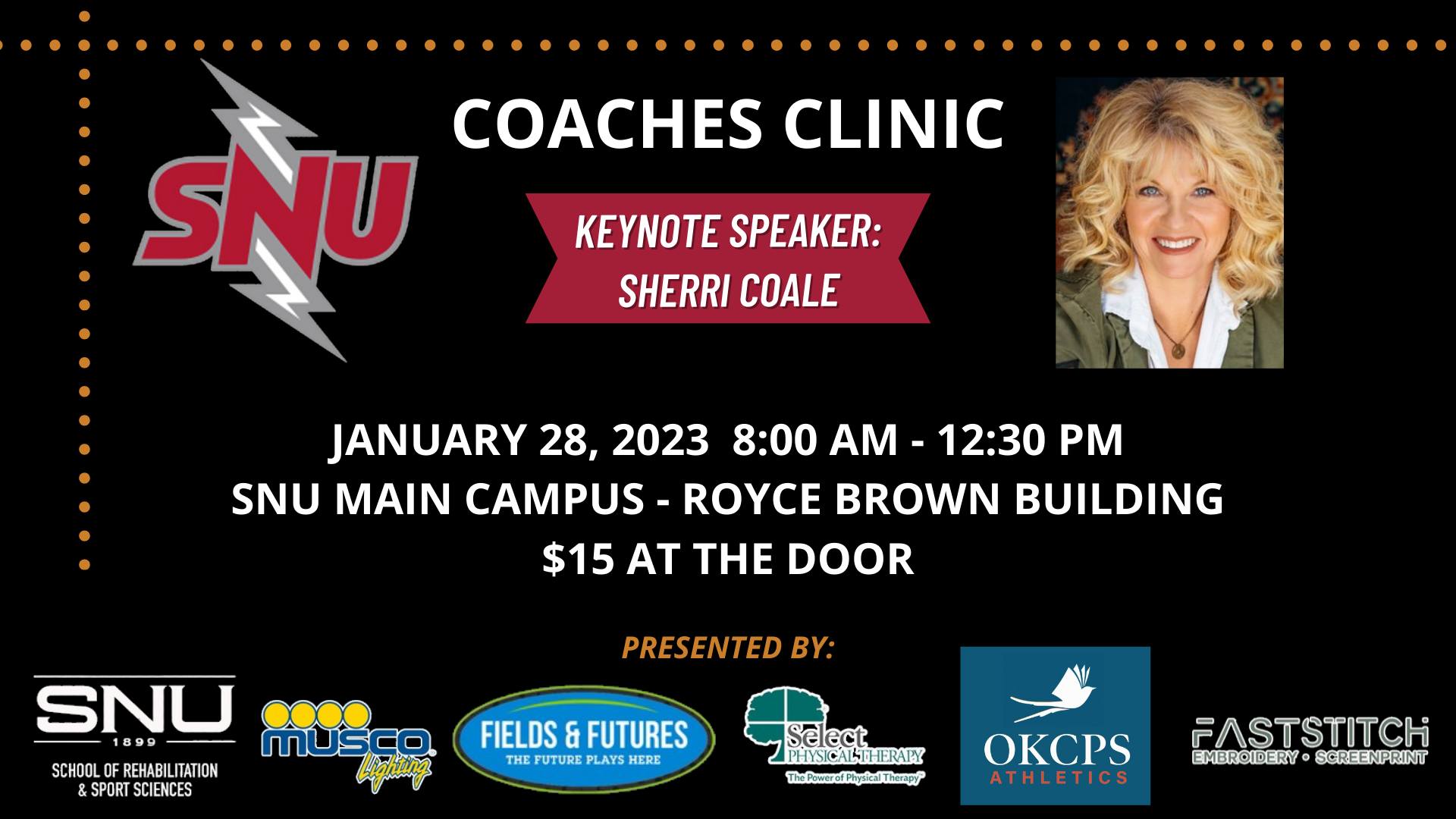 Coaches Clinic hosted by Southern Nazarene University with keynote Speaker Sherri Coale