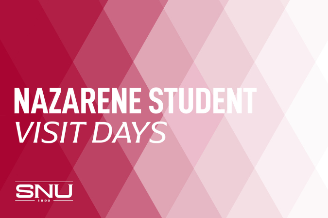 Nazarene Student visit Days with red and white background